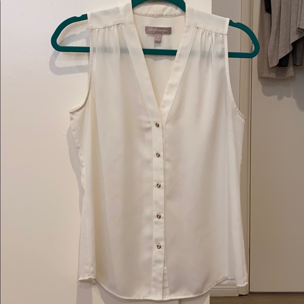 BANANA REPUBLIC cream blouse